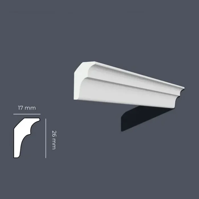 Moldura Isomol Cornisa 26*17 *2 mt Código PP1026