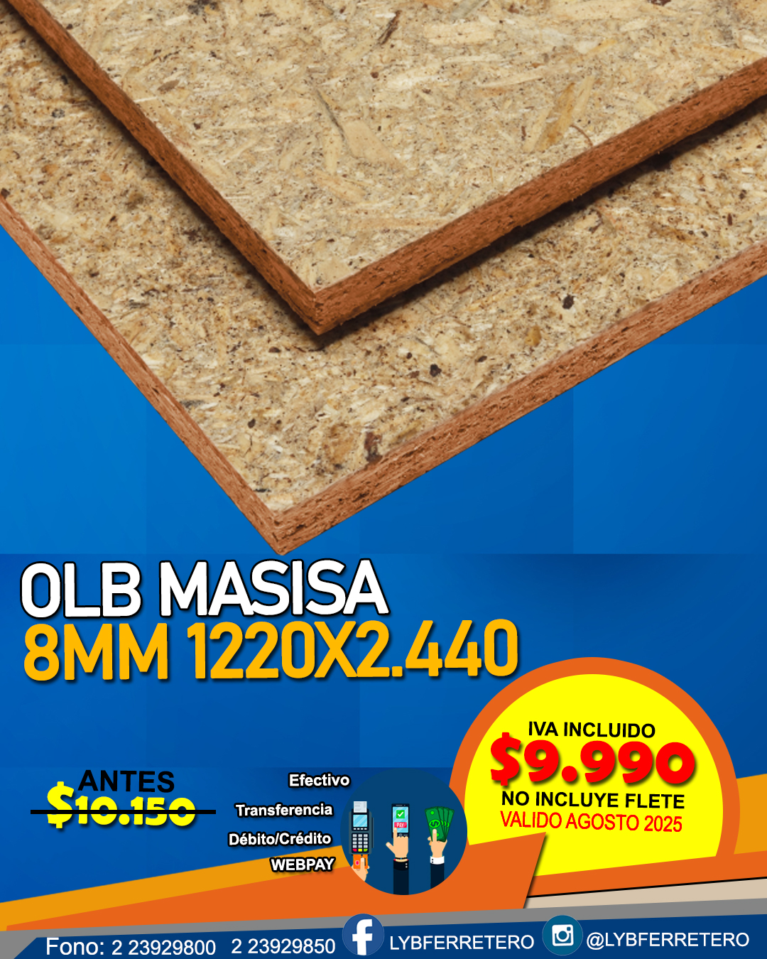 OLB (OSB) 8 mm  1,22*2,44