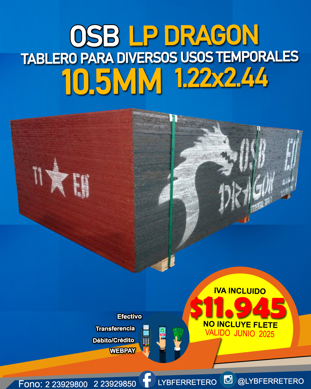 OSB LP DRAGON 10,5MM 1.22 X 2,44	