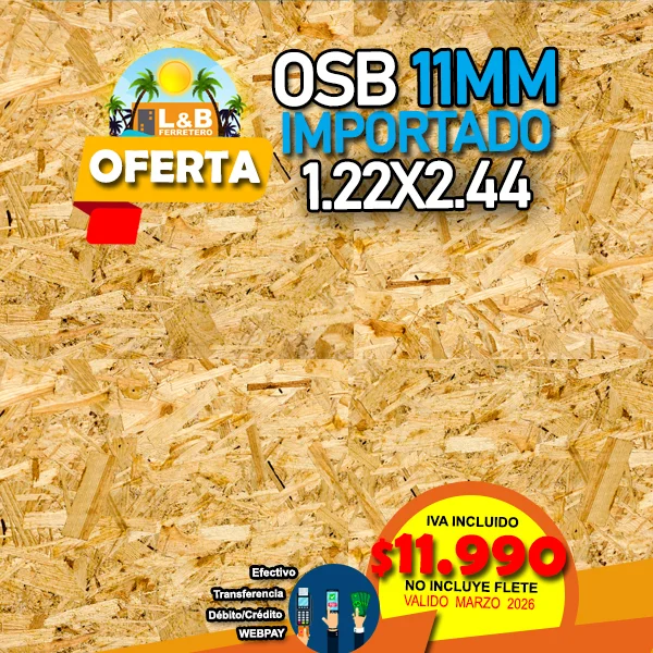 OSB 11mm 1.22X2.44 IMPORTADO