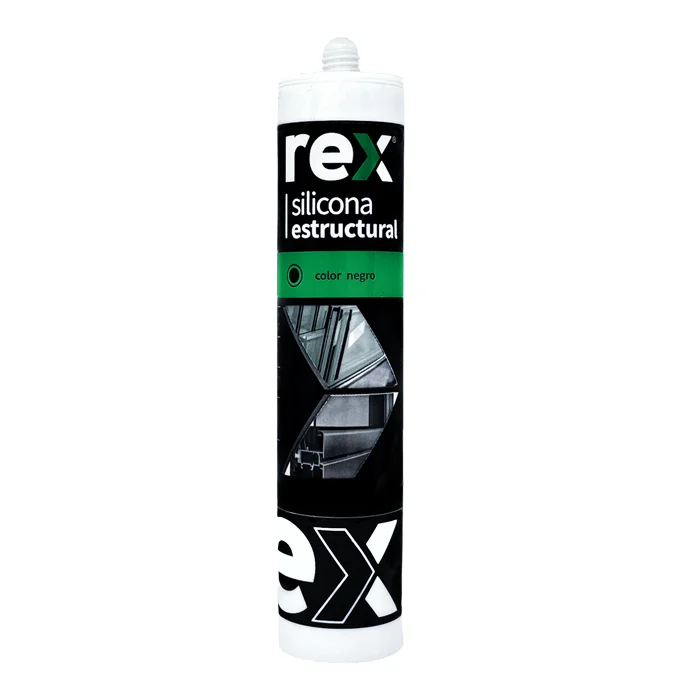 SILICONA REX ESTRUCTURAL NEGRO ACETICA 300ML