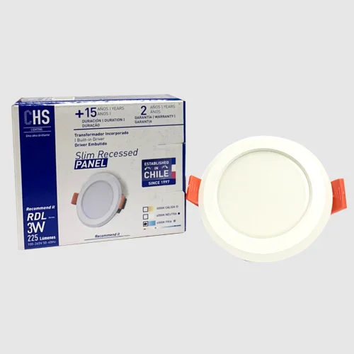 Panel embutido circular TG 3w Fría