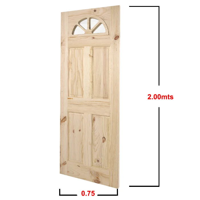 Puerta Solida Pino Radiata Asturiana Rustika  075x2.00 Mts