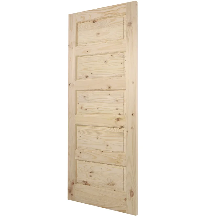 Puerta Solida Pino Radiata FIVE PANEL 080x2.00 Mts