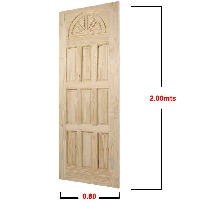 Puerta Solida Pino Radiata TOLEDO 080x2.00 Mts