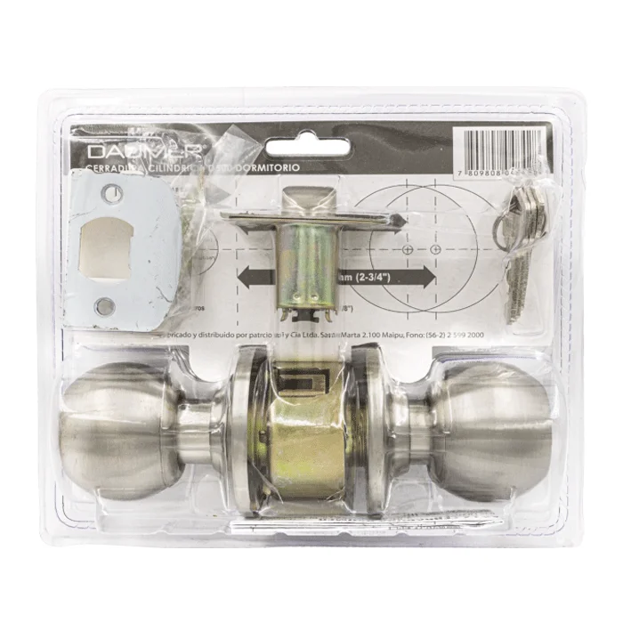 Cerradura  Dormitorio ACERO INOXIDABLE MOD.D-500