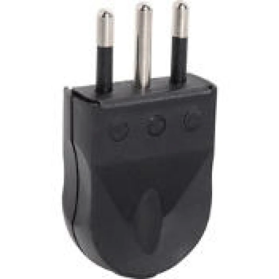 Enchufe Macho 10A Vol C/T Rema Negro