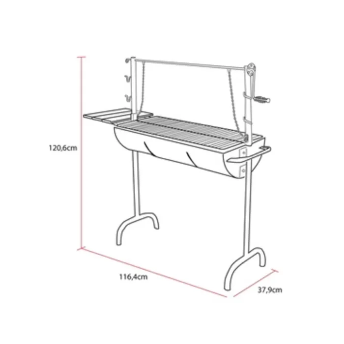 Parrilla GRAN RODEO Con Roldana 1,30x1,23