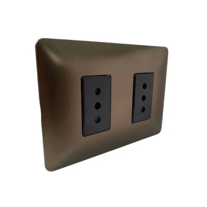 Enchufe DOBLE Color BRONCE TSOY