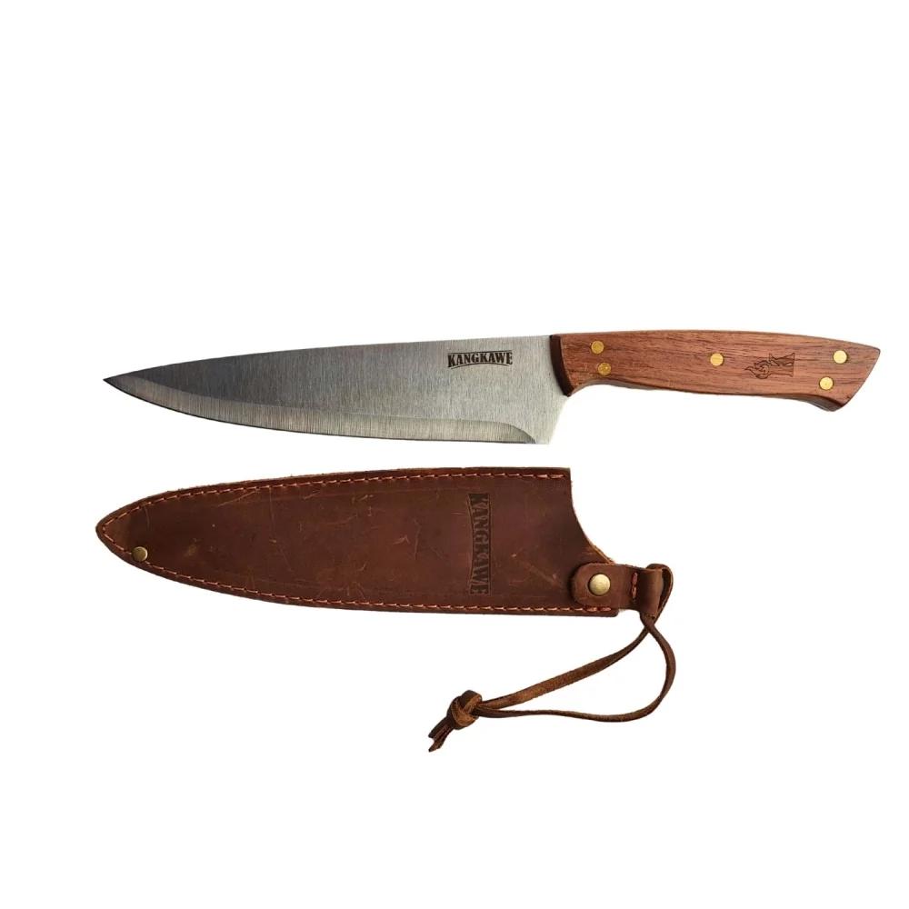 Cuchillo 8" Parrillero C/Funda Cuero Café